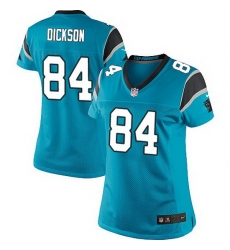 Nike Panthers #84 ED Dickson Blue Team Color Women Stitched NFL Jersey Nike Panthers #84 ED Dickson Blue Team Color Women Stitched NFL Jersey