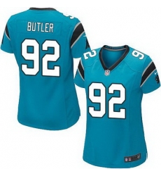Nike Panthers #92 Vernon Butler Blue Alternate Womens Stitched NFL Elite Jersey Nike Panthers #92 Vernon Butler Blue Alternate Womens Stitched NFL Elite Jersey