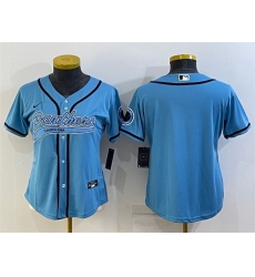 Women Carolina Panthers Blank Blue With Patch Cool Base Stitched Baseball Jersey Women Carolina Panthers Blank Blue With Patch Cool Base Stitched Baseball Jersey