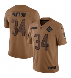 Men Chicago Bears 34 Walter Payton 2023 Brown Salute To Service Limited Stitched Football Jersey Men Chicago Bears 34 Walter Payton 2023 Brown Salute To Service Limited Stitched Football Jersey