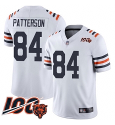 Men Chicago Bears 84 Cordarrelle Patterson White 100th Season Limited Football Jersey Men Chicago Bears 84 Cordarrelle Patterson White 100th Season Limited Football Jersey