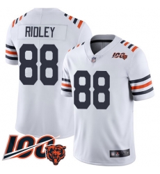 Men Chicago Bears 88 Riley Ridley White 100th Season Limited Football Jersey Men Chicago Bears 88 Riley Ridley White 100th Season Limited Football Jersey