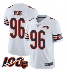 Men Chicago Bears 96 Akiem Hicks White Vapor Untouchable Limited Player 100th Season Football Jersey Men Chicago Bears 96 Akiem Hicks White Vapor Untouchable Limited Player 100th Season Football Jersey