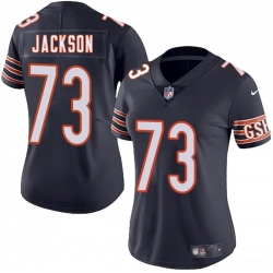 Women Chicago Bears 73 Jonah Jackson Navy 2025 Vapor Stitched Jersey