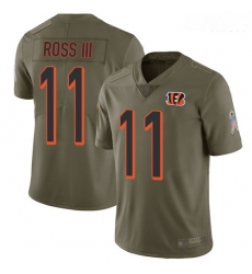 Bengals 11 John Ross III Olive Men Stitched Football Limited 2017 Salute To Service Jersey Bengals 11 John Ross III Olive Men Stitched Football Limited 2017 Salute To Service Jersey