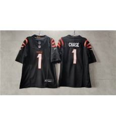 Men Cincinnati Bengals 1 Ja 27Marr Chase Black 2023 F U S E Vapor Untouchable Limited Stitched Jersey Men Cincinnati Bengals 1 Ja 27Marr Chase Black 2023 F U S E Vapor Untouchable Limited Stitched Jersey