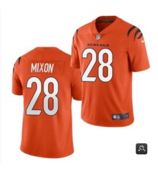 Men Cincinnati Bengals #28 Joe Mixon 2021 Orange Vapor Limited Stitched NFL Jersey Men Cincinnati Bengals #28 Joe Mixon 2021 Orange Vapor Limited Stitched NFL Jersey