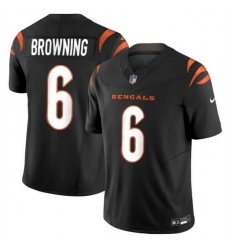 Men Cincinnati Bengals 6 Jake Browning Black 2023 F U S E Vapor Untouchable Limited Stitched Jersey Men Cincinnati Bengals 6 Jake Browning Black 2023 F U S E Vapor Untouchable Limited Stitched Jersey