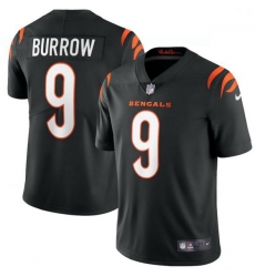 Men Nike Cincinnati Bengals 9 Joe Burrow Black Vapor Limited Jersey Men Nike Cincinnati Bengals 9 Joe Burrow Black Vapor Limited Jersey