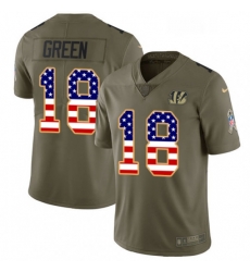 Mens Nike Cincinnati Bengals 18 AJ Green Limited OliveUSA Flag 2017 Salute to Service NFL Jersey Mens Nike Cincinnati Bengals 18 AJ Green Limited OliveUSA Flag 2017 Salute to Service NFL Jersey