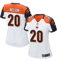 Nike Bengals #20 Reggie Nelson White Womens Stitched NFL Elite Jersey Nike Bengals #20 Reggie Nelson White Womens Stitched NFL Elite Jersey