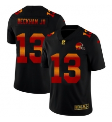 Cleveland Browns 13 Odell Beckham Jr Men Black Nike Red Orange Stripe Vapor Limited NFL Jersey Cleveland Browns 13 Odell Beckham Jr Men Black Nike Red Orange Stripe Vapor Limited NFL Jersey