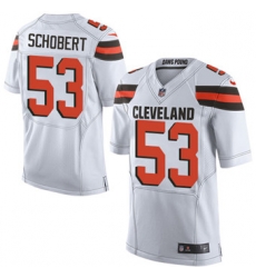 Nike Browns #53 Joe Schobert White Mens Stitched NFL New Elite Jersey Nike Browns #53 Joe Schobert White Mens Stitched NFL New Elite Jersey