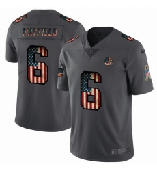 Nike Browns 6 Baker Mayfield 2019 Salute To Service USA Flag Fashion Limited Jersey Nike Browns 6 Baker Mayfield 2019 Salute To Service USA Flag Fashion Limited Jersey