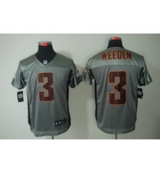 Nike Cleveland Browns 3 Brandon Weeden Grey Elite Shadow NFL Jersey Nike Cleveland Browns 3 Brandon Weeden Grey Elite Shadow NFL Jersey