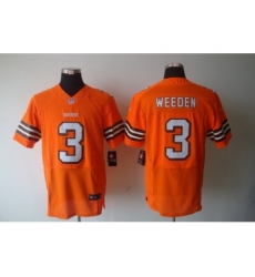 Nike Cleveland Browns 3 Brandon Weeden Orange Elite NFL Jersey Nike Cleveland Browns 3 Brandon Weeden Orange Elite NFL Jersey