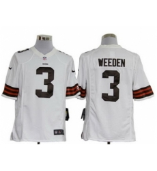 Nike Cleveland Browns 3 Brandon Weeden White Game NFL Jersey Nike Cleveland Browns 3 Brandon Weeden White Game NFL Jersey