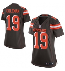Nike Browns #19 Corey Coleman Brown Team Color Womens Stitched NFL New Elite Jersey Nike Browns #19 Corey Coleman Brown Team Color Womens Stitched NFL New Elite Jersey