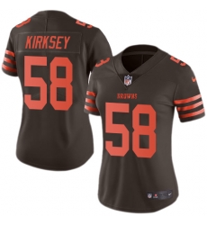 Nike Browns #58 Christian Kirksey Brown Womens Stitched NFL Limited Rush Jersey Nike Browns #58 Christian Kirksey Brown Womens Stitched NFL Limited Rush Jersey