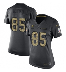 Nike Browns #85 David Njoku Black Womens Stitched NFL Limited 2016 Salute to Service Jersey Nike Browns #85 David Njoku Black Womens Stitched NFL Limited 2016 Salute to Service Jersey