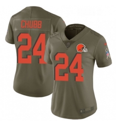 Womens Nike Cleveland Browns 24 Nick Chubb Limited Olive 2017 Salute to Service NFL Jersey Womens Nike Cleveland Browns 24 Nick Chubb Limited Olive 2017 Salute to Service NFL Jersey