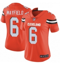 Womens Nike Cleveland Browns 6 Baker Mayfield Orange Alternate Vapor Untouchable Limited Player NFL Jersey Womens Nike Cleveland Browns 6 Baker Mayfield Orange Alternate Vapor Untouchable Limited Player NFL Jersey