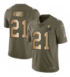 Youth Nike Cleveland Browns 21 Denzel Ward Limited Olive Gold 2017 Salute to Service NFL Jersey Youth Nike Cleveland Browns 21 Denzel Ward Limited Olive Gold 2017 Salute to Service NFL Jersey
