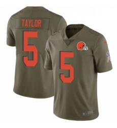 Youth Nike Cleveland Browns 5 Tyrod Taylor Limited Olive 2017 Salute to Service NFL Jersey Youth Nike Cleveland Browns 5 Tyrod Taylor Limited Olive 2017 Salute to Service NFL Jersey