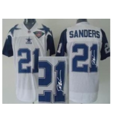 Dallas Cowboys 21 Deion Sanders White 75TH Patch Throwback M&N Signed NFL Jerseys Dallas Cowboys 21 Deion Sanders White 75TH Patch Throwback M&N Signed NFL Jerseys