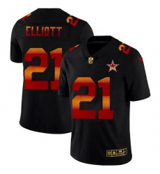 Dallas Cowboys 21 Ezekiel Elliott Men Black Nike Red Orange Stripe Vapor Limited NFL Jersey Dallas Cowboys 21 Ezekiel Elliott Men Black Nike Red Orange Stripe Vapor Limited NFL Jersey