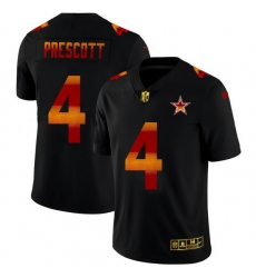 Dallas Cowboys 4 Dak Prescott Men Black Nike Red Orange Stripe Vapor Limited NFL Jersey Dallas Cowboys 4 Dak Prescott Men Black Nike Red Orange Stripe Vapor Limited NFL Jersey