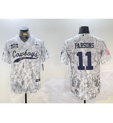 Men Dallas Cowboys 11 Micah Parsons 2024 Arctic Camo Salute To Service Stitched Baseball Jersey 5 Men Dallas Cowboys 11 Micah Parsons 2024 Arctic Camo Salute To Service Stitched Baseball Jersey 5
