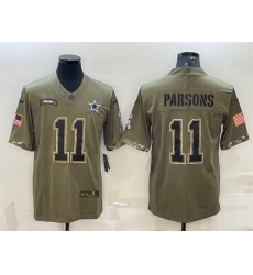 Men Dallas Cowboys 11 Micah Parsons Olive 2022 Salute To Service Limited Stitched Jersey Men Dallas Cowboys 11 Micah Parsons Olive 2022 Salute To Service Limited Stitched Jersey