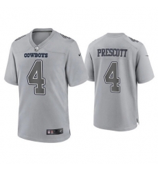 Men Dallas Cowboys 4 Dak Prescott Grey Atmosphere Fashion Stitched Game Jersey Men Dallas Cowboys 4 Dak Prescott Grey Atmosphere Fashion Stitched Game Jersey