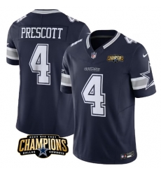 Men Dallas Cowboys 4 Dak Prescott Navy 2023 F U S E NFC East Champions Patch Stitched Football Jersey Men Dallas Cowboys 4 Dak Prescott Navy 2023 F U S E NFC East Champions Patch Stitched Football Jersey