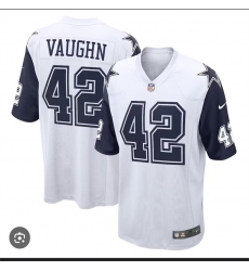 Men Dallas Cowboys 42 Vaughn White Vapor Untouchable Limited Stitched Football Jersey Men Dallas Cowboys 42 Vaughn White Vapor Untouchable Limited Stitched Football Jersey