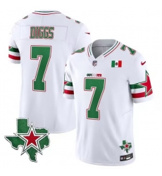 Men Dallas Cowboys 7 Trevon Diggs 2024 Mexico White F U S E Stitched Football Jersey Men Dallas Cowboys 7 Trevon Diggs 2024 Mexico White F U S E Stitched Football Jersey