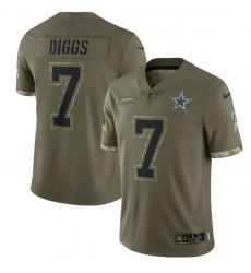 Men Dallas Cowboys 7 Trevon Diggs Olive 2022 Salute To Service Limited Stitched Jersey Men Dallas Cowboys 7 Trevon Diggs Olive 2022 Salute To Service Limited Stitched Jersey