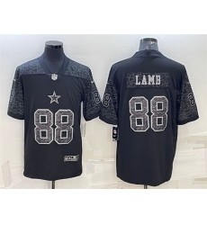 Men Dallas Cowboys 88 CeeDee Lamb Black Reflective Limited Stitched Football Jersey Men Dallas Cowboys 88 CeeDee Lamb Black Reflective Limited Stitched Football Jersey