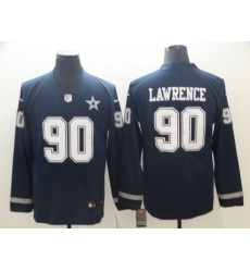 Men Dallas Cowboys 90 Demarcus Lawrence Navy Therma Long Sleeve Limited Jersey Men Dallas Cowboys 90 Demarcus Lawrence Navy Therma Long Sleeve Limited Jersey