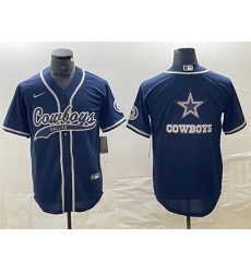 Men Dallas Cowboys Navy Team Big Logo With Patch Cool Base Stitched Baseball Jersey Men Dallas Cowboys Navy Team Big Logo With Patch Cool Base Stitched Baseball Jersey