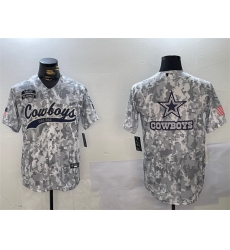 Men Dallas Cowboys Team Big Logo 2024 Arctic Camo Salute To Service Stitched Baseball Jersey 1 Men Dallas Cowboys Team Big Logo 2024 Arctic Camo Salute To Service Stitched Baseball Jersey 1