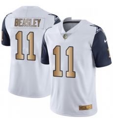 Mens Nike Dallas Cowboys 11 Cole Beasley Limited WhiteGold Rush NFL Jersey Mens Nike Dallas Cowboys 11 Cole Beasley Limited WhiteGold Rush NFL Jersey