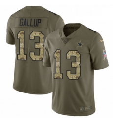 Mens Nike Dallas Cowboys 13 Michael Gallup Limited OliveCamo 2017 Salute to Service NFL Jersey Mens Nike Dallas Cowboys 13 Michael Gallup Limited OliveCamo 2017 Salute to Service NFL Jersey