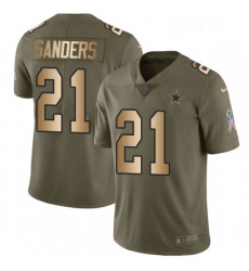 Mens Nike Dallas Cowboys 21 Deion Sanders Limited OliveGold 2017 Salute to Service NFL Jersey Mens Nike Dallas Cowboys 21 Deion Sanders Limited OliveGold 2017 Salute to Service NFL Jersey