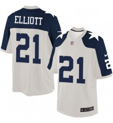 Mens Nike Dallas Cowboys 21 Ezekiel Elliott Limited White Throwback Alternate NFL Jersey Mens Nike Dallas Cowboys 21 Ezekiel Elliott Limited White Throwback Alternate NFL Jersey