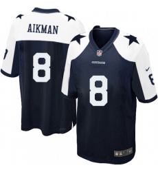 Mens Nike Dallas Cowboys 8 Troy Aikman Game Navy Blue Throwback Alternate NFL Jersey Mens Nike Dallas Cowboys 8 Troy Aikman Game Navy Blue Throwback Alternate NFL Jersey