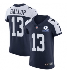 Nike Cowboys 13 Michael Gallup Navy Blue Thanksgiving Men Stitched With Established In 1960 Patch NFL Vapor Untouchable Throwback Elite Jersey Nike Cowboys 13 Michael Gallup Navy Blue Thanksgiving Men Stitched With Established In 1960 Patch NFL Vapor Untouchable Throwback Elite Jersey