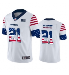 Nike Cowboys 21 Ezekiel Elliott White USA Flag Fashion Limited Jersey Nike Cowboys 21 Ezekiel Elliott White USA Flag Fashion Limited Jersey