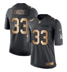 Nike Cowboys #33 Chidobe Awuzie Black Mens Stitched NFL Limited Gold Salute To Service Jersey Nike Cowboys #33 Chidobe Awuzie Black Mens Stitched NFL Limited Gold Salute To Service Jersey